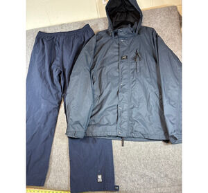 Helly Hansen Rain Jacket Pants Set Sz 2XL Blue Helly Tech Waterproof Hooded Gorp